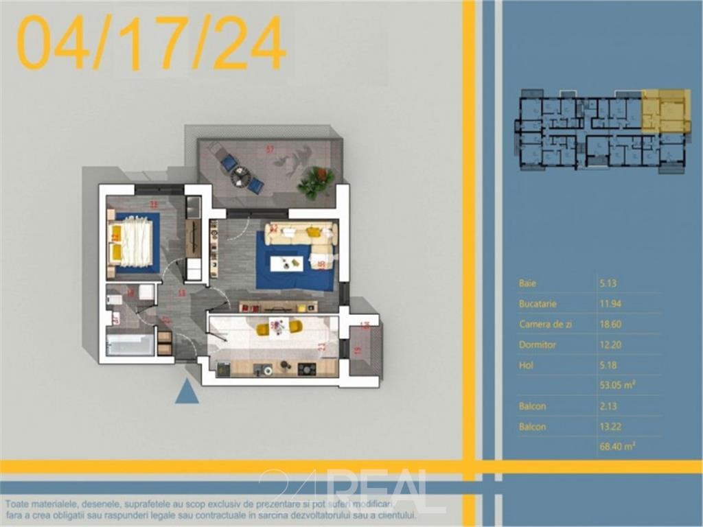 PROMO - Apartament 2 camere 70 mp - Ideal Investitie