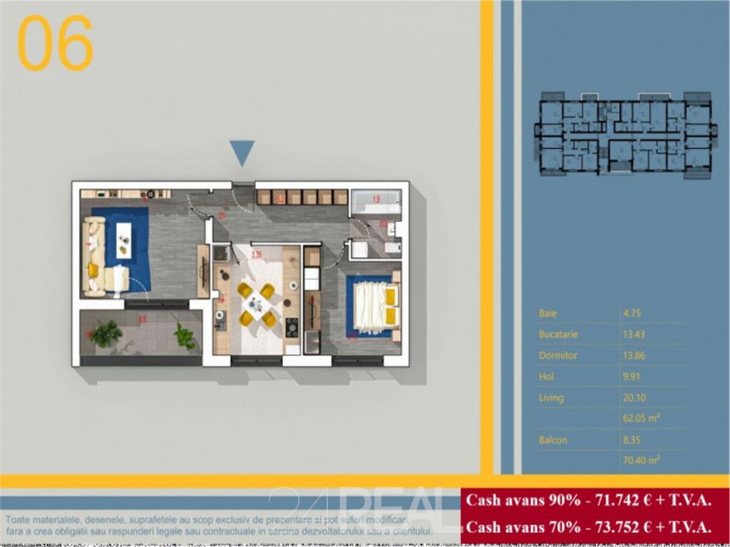 Apartament 2 camere - Direct Dezvoltator - 12 minute metrou